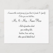 Alleen getrouwd aankondigingskaart (Achterkant)