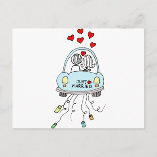 Alleen getrouwd aankondigingskaart