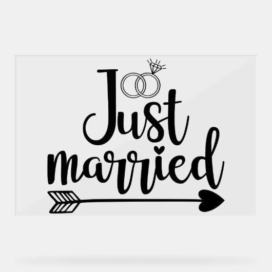 Alleen getrouwd acryl bord (Voorkant)