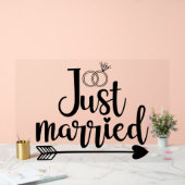 Alleen getrouwd acryl bord (Huwelijk)