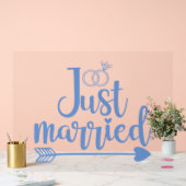 Alleen getrouwd Blauw Acryl Bord (Huwelijk)