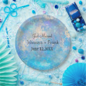 Alleen getrouwd Blauw Papieren Bordje (Feest)