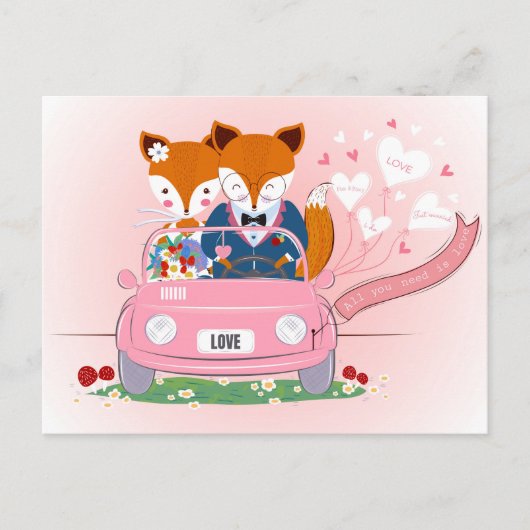 Alleen getrouwd briefkaart (Voorkant)