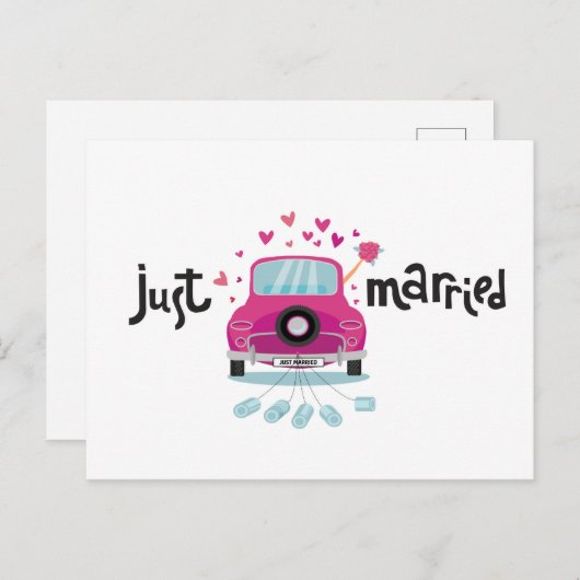 Alleen getrouwd briefkaart (Voorkant / Achterkant)