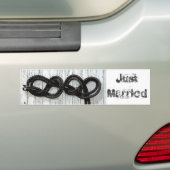 Alleen getrouwd bumpersticker (Op auto)