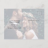 Alleen getrouwd | Elegant Two Photo Wedding Aankondigingskaart (Achterkant)