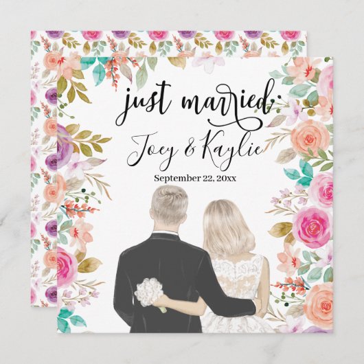 Alleen getrouwd | Illustratie Uitzicht paren achte (Voorkant / Achterkant)