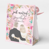 Alleen getrouwd | Illustratie Uitzicht paren achte Bedankdoosjes (Achterkant)