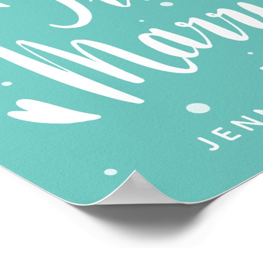 Alleen getrouwd | Jouw naam en datum toevoegen Poster (Hoek)