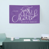 Alleen getrouwd | Jouw naam en datum toevoegen Spandoek (Beurs)