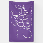 Alleen getrouwd | Jouw naam en datum toevoegen Spandoek (Verticaal)