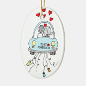 Alleen getrouwd keramisch ornament (Links)