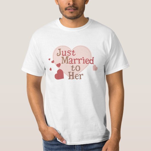 Alleen getrouwd met haar t-shirt (Voorkant)