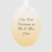 Alleen getrouwd Mr en Mrs Wedding Foto Ornament (achterkant)