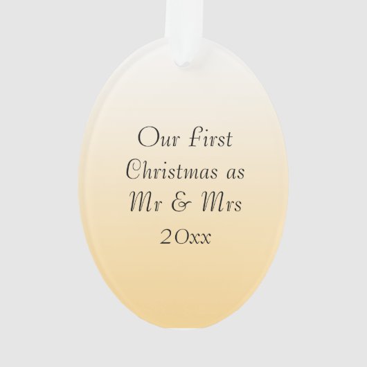 Alleen getrouwd Mr en Mrs Wedding Foto Ornament (achterkant)