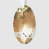 Alleen getrouwd Mr en Mrs Wedding Foto Ornament (voorkant)
