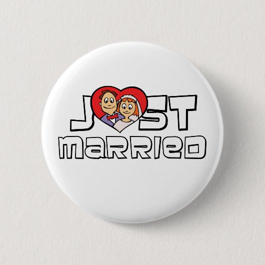 Alleen getrouwd ronde button 5,7 cm (Voorkant)