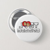 Alleen getrouwd ronde button 5,7 cm (Voorkant /achterkant)