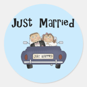 Alleen getrouwd ronde sticker