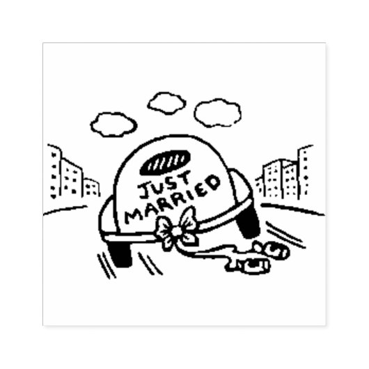 Alleen getrouwd rubberstempel (Afrduk)