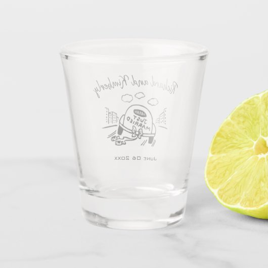 Alleen getrouwd shot glas (Achterkant)