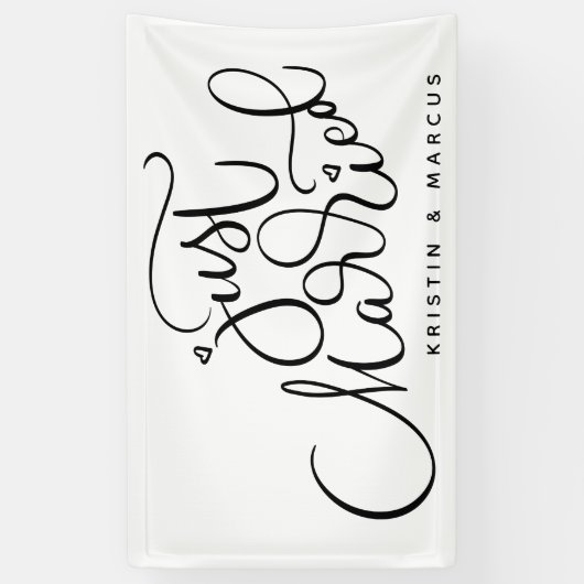 Alleen getrouwd spandoek (Verticaal)