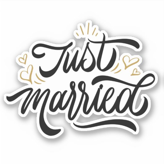 Alleen getrouwd sticker (Voorkant)