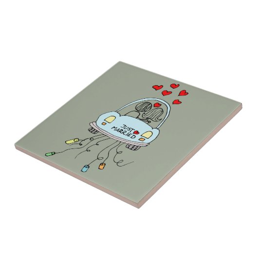 Alleen getrouwd tegeltje (Zijkant)