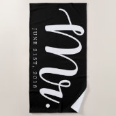 Alleen getrouwd | Weddenschap Honeymoon Strandlaken (Voorkant)