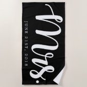 Alleen getrouwd | Weddenschap Honeymoon Strandlaken (Voorkant)