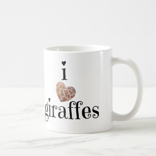Alleen Giraffe Lovers. i hartgiraffen Koffiemok (Rechts)