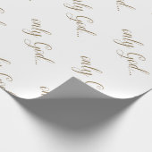 "Alleen God." Gold Text White Cadeaupapier (Hoek)