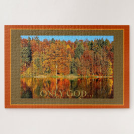 Alleen God herfst Scene Foto Jigzaag Puzzle Legpuzzel