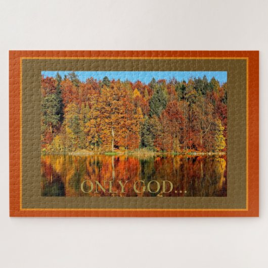 Alleen God herfst Scene Foto Jigzaag Puzzle Legpuzzel (Horizontaal)
