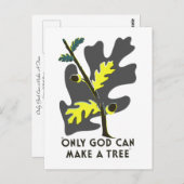 Alleen God kan een boom maken Briefkaart (Voorkant / Achterkant)