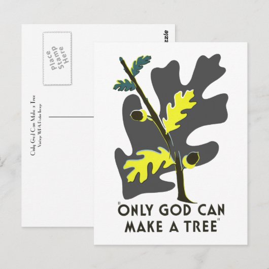 Alleen God kan een boom maken Briefkaart (Voorkant / Achterkant)