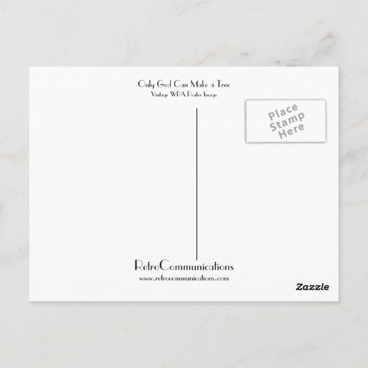 Alleen God kan een boom maken Briefkaart (Achterkant)