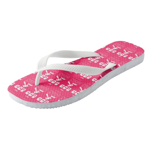 Alleen God kan me beoordelen met roze Unisex Teenslippers (Schuin)