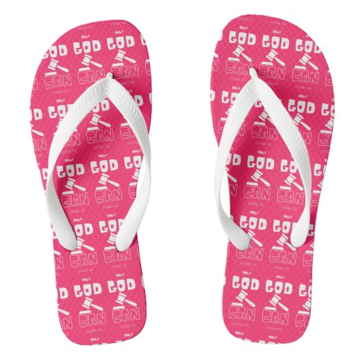 Alleen God kan me beoordelen met roze Unisex Teenslippers (Voetbed)