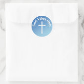 Alleen Goddelijke Vibes Ronde Sticker (Tas)