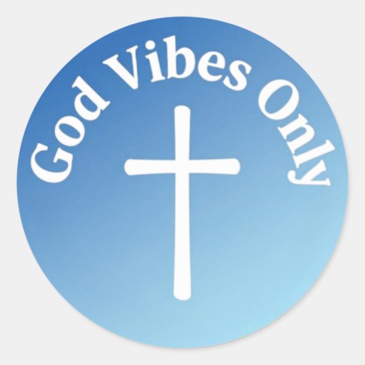 Alleen Goddelijke Vibes Ronde Sticker (Voorkant)