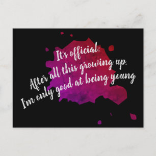 Alleen goed om jong te zijn briefkaart