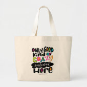 Alleen goed soort gekke Grote Canvas tas (Voorkant)