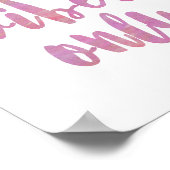 Alleen goede blokjes roze Waterverf Poster (Hoek)