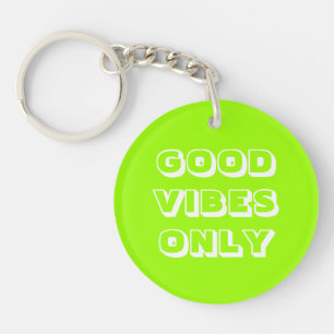 Alleen goede blokjes, witte chartreuse Sleutelhang Sleutelhanger