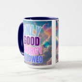 Alleen goede energie is toegestaan mok (Voorkant links)