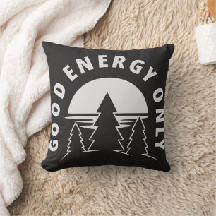 Alleen Goede Energie – Minimalistische Natuurkunst Kussen