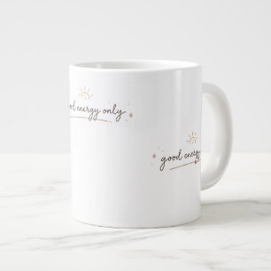 Alleen goede energie Minimalistische positieve vib Grote Koffiekop