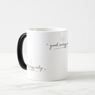 Alleen goede energie Minimalistische positieve vib Magische Mok