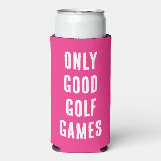 "Alleen goede golfspellen." Grappig citaat. magent Seltzer Blikjeskoeler (Seltzer Voorkant)